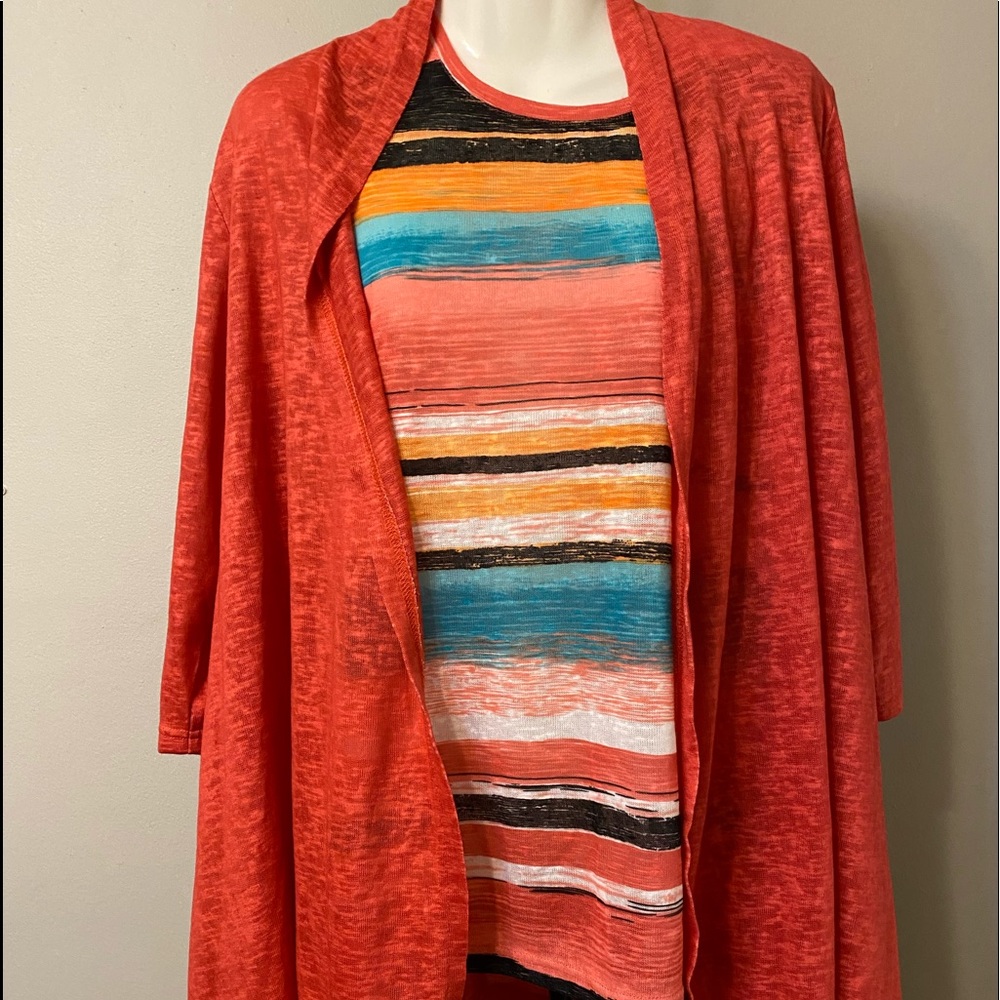 Sleevless Blouse/ Carsigan Set